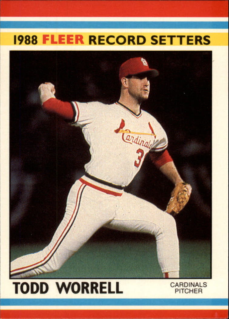 1988 Fleer Record Setters Baseball Cards       044      Todd Worrell